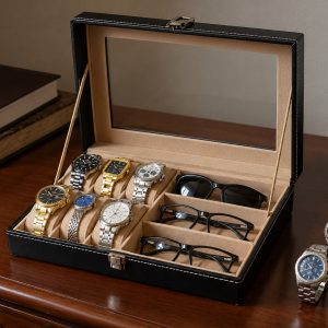 Watch & Sunglass box (Black Color)